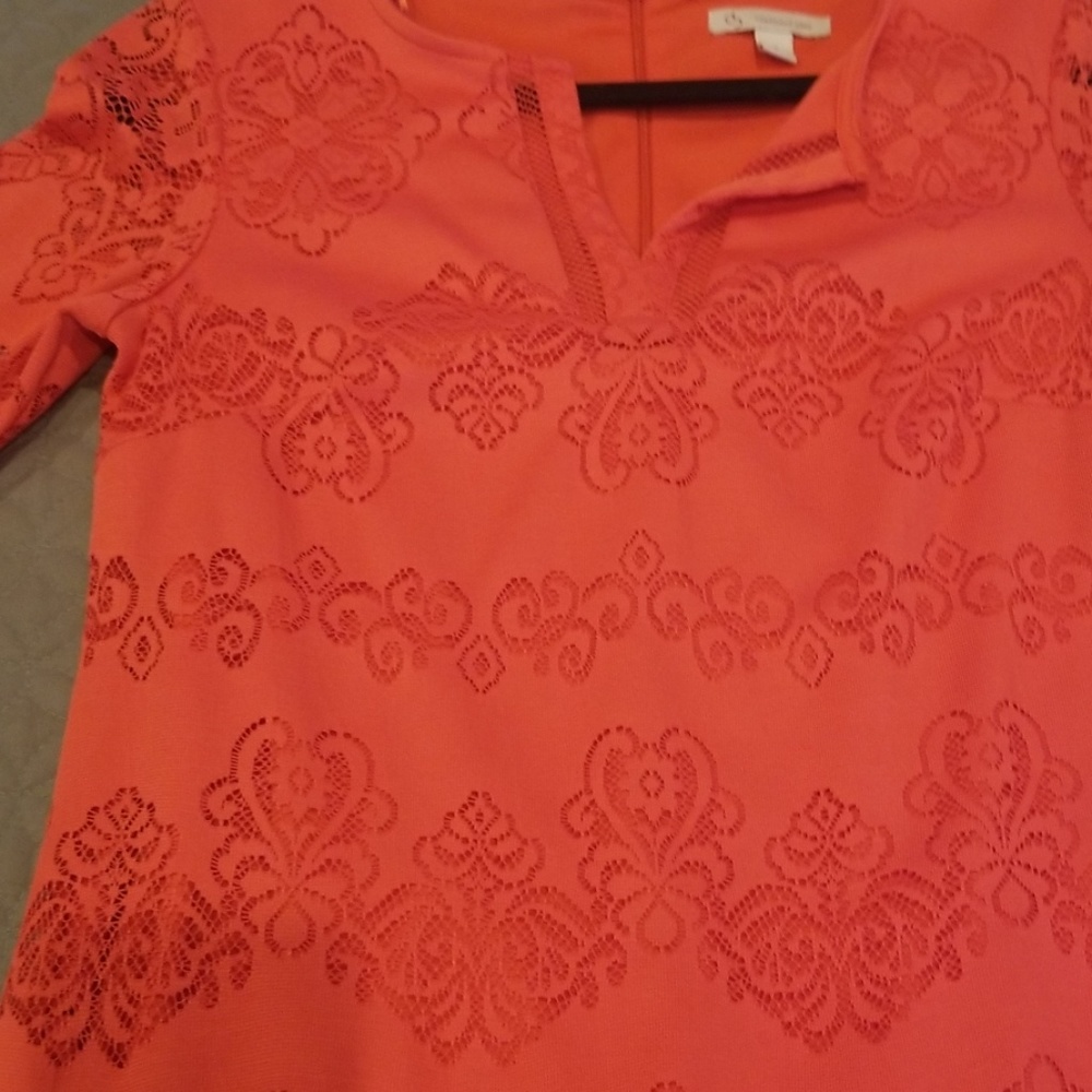 Orange lace dress